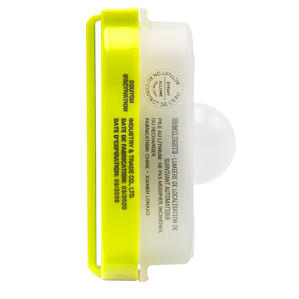 ACR HemiLight 3 automatic survivor locator light, safety light from ACR Electronics with bright LED illumination for rescue.