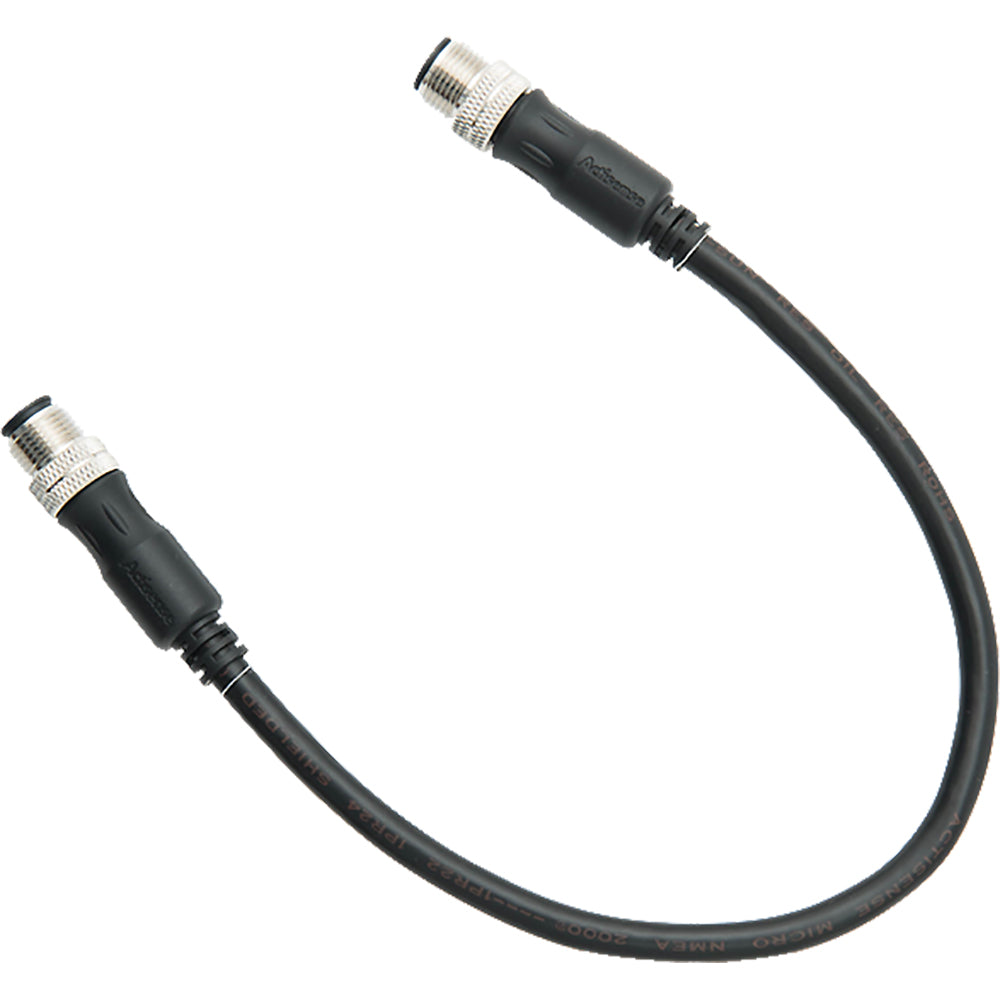 Actisense N2K Micro Gender Changer male to male NMEA cable, 0.25m length, used for marine sensor connections.