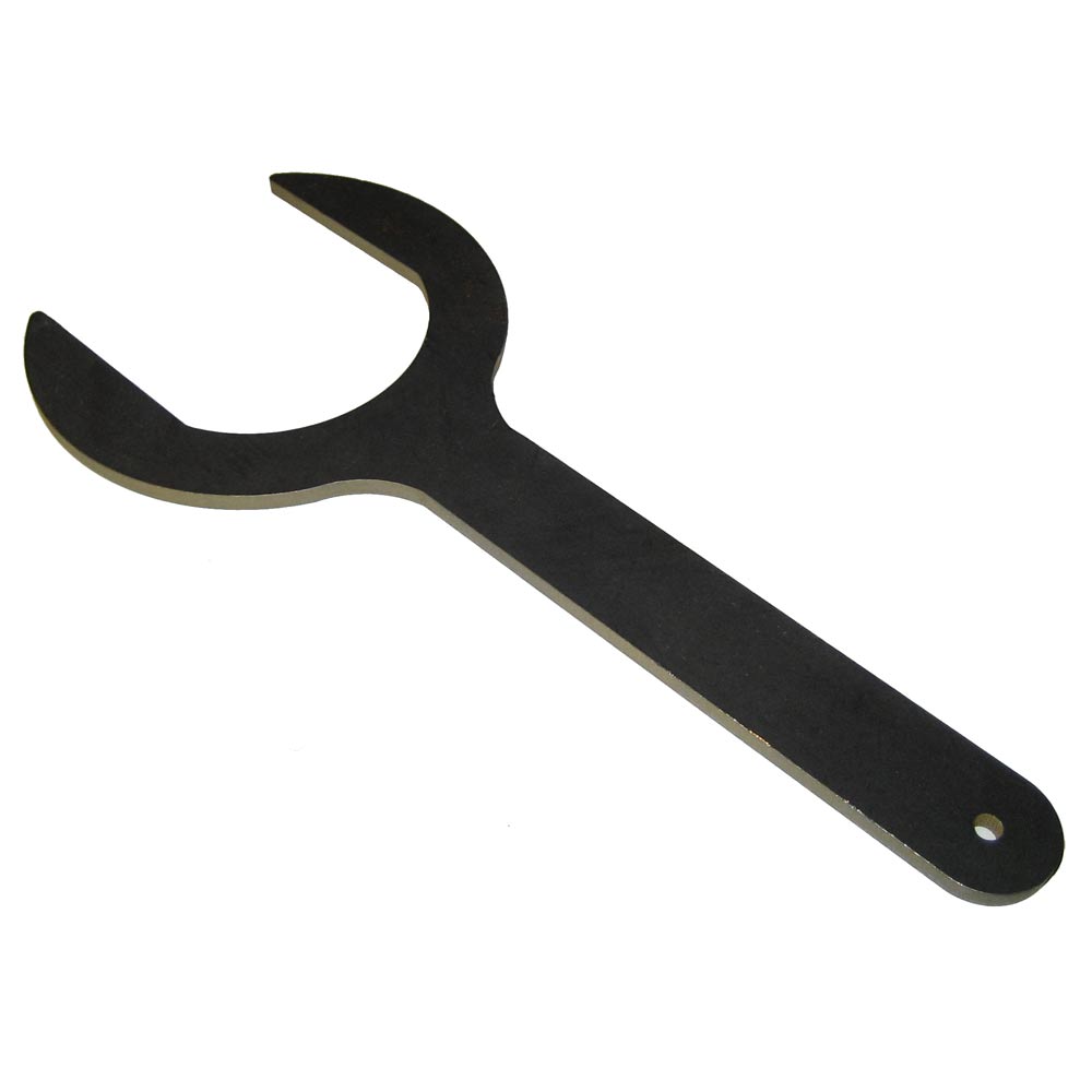Airmar 60WR-4 transducer housing wrench for marine transducer accessories, shown in a close-up with a black handle and metal head.