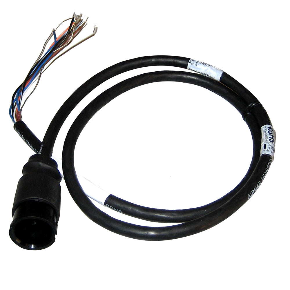 Airmar No Connector Mix Match CHIRP Cable, 1M, transducer accessory with flexible connector options for marine sonar systems.