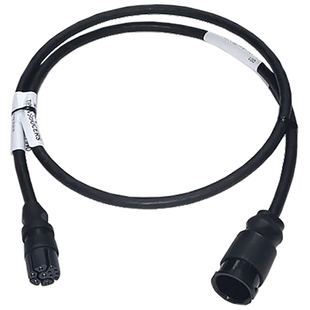 Airmar Raymarine 11-Pin Transducer Cable for CHIRP, compatible with CP470, showing the cable and connector for marine sonar.