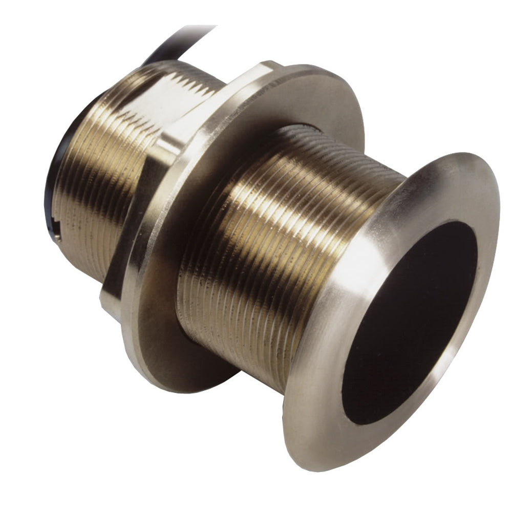 Airmar B60 bronze thru-hull transducer with Humminbird 9-pin plug, 7-pin connector, designed for marine fish finders and sonar.