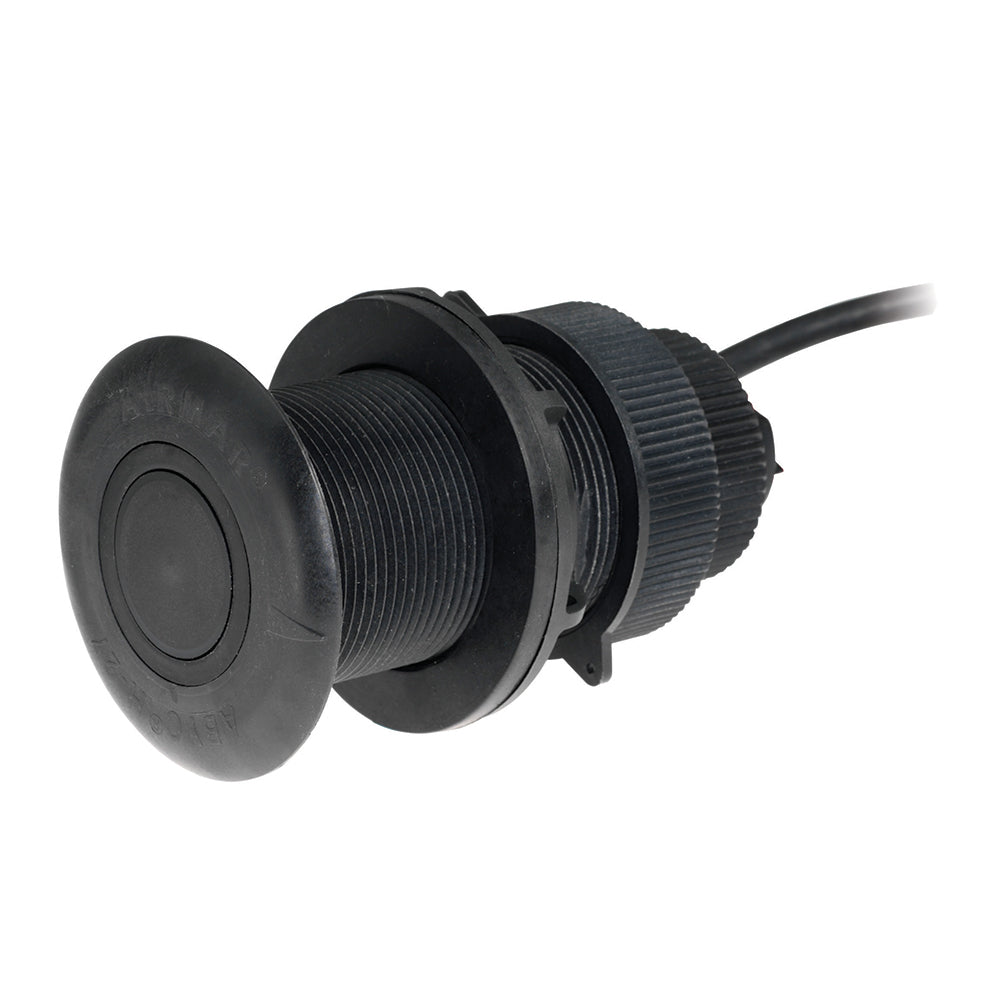 Airmar DT812PV-235-N2 plastic thru hull smart transducer with 12° tilt, 235kHz, NMEA 2000, and 6m cable for marine depth measurement.