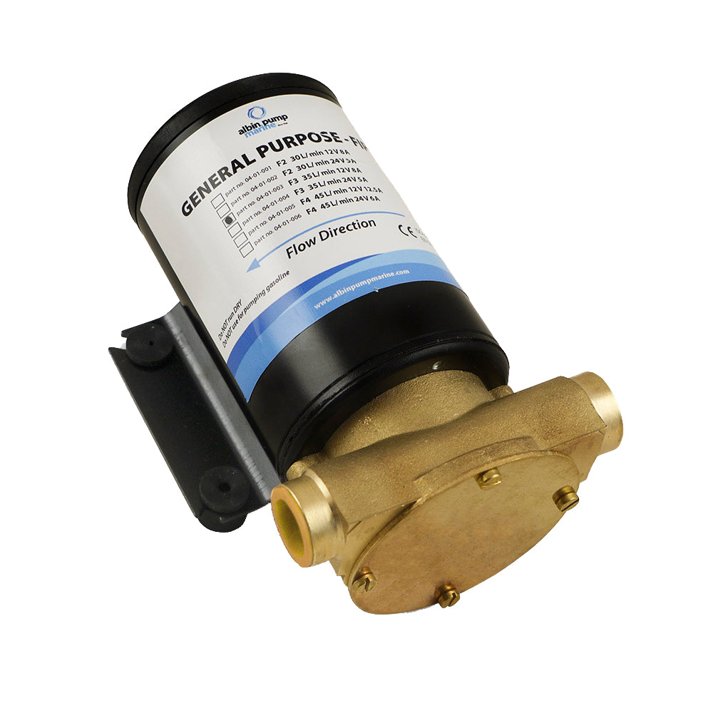 Albin Group Marine General Purpose Washdown Pump FIP F3, 12V pressure pump with 9 GPM flow, for marine washdown applications.