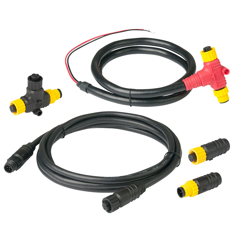 Ancor NMEA 2000 single device starter kit with NMEA cables and sensors for marine electronics installation.