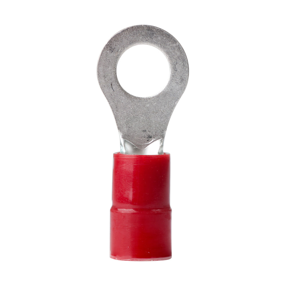 Ancor 8 AWG 5/16-inch nylon ring terminal in a 100-pack, used for secure electrical connections and wiring projects.