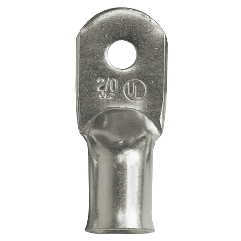 Ancor Heavy Duty 2 AWG 1/4" Tinned Lug terminals, 25-pack, electrical connectors for secure wiring connections