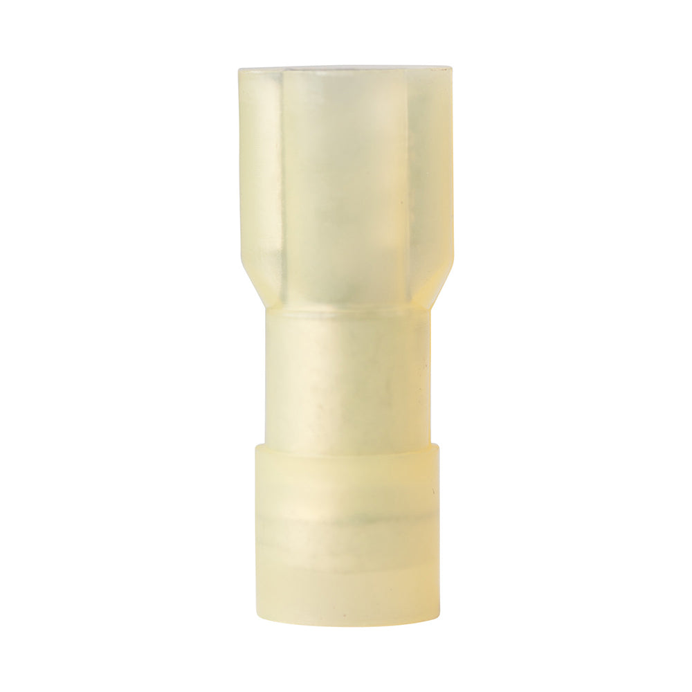 Ancor nylon fully insulated female disconnect terminals, 12-10 gauge, 100-piece pack, used for electrical wiring connections.