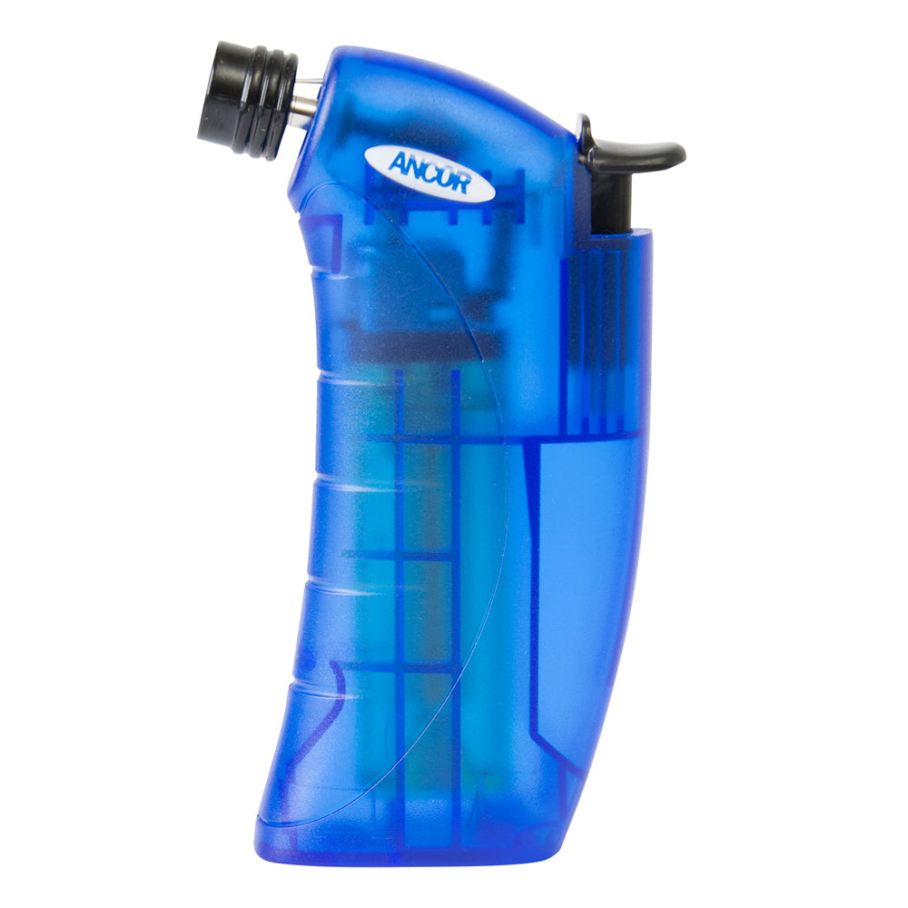 Ancor Mini Butane Torch tool with black handle and metal nozzle, used for cooking, soldering, or craft projects.