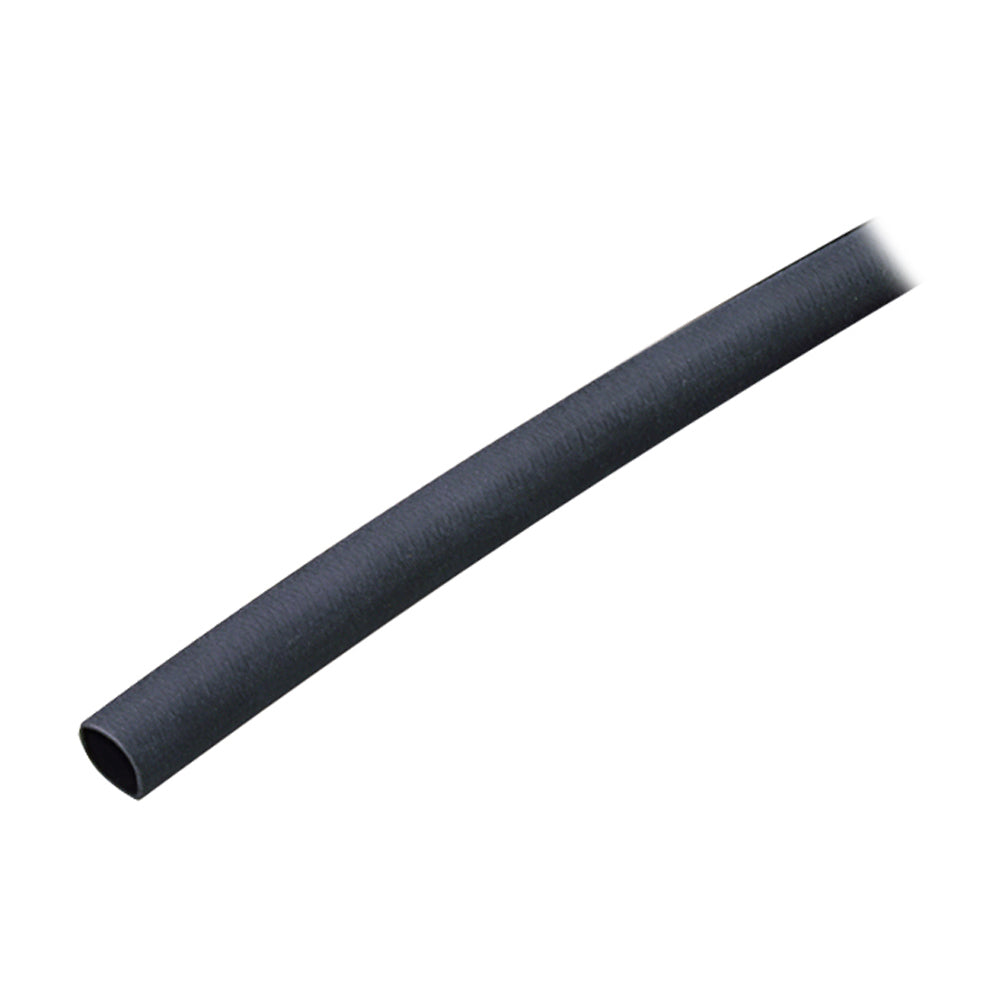 Black Ancor adhesive-lined heat shrink tubing, 1/4 inch diameter, 48 inches long, used for wire management and insulation.