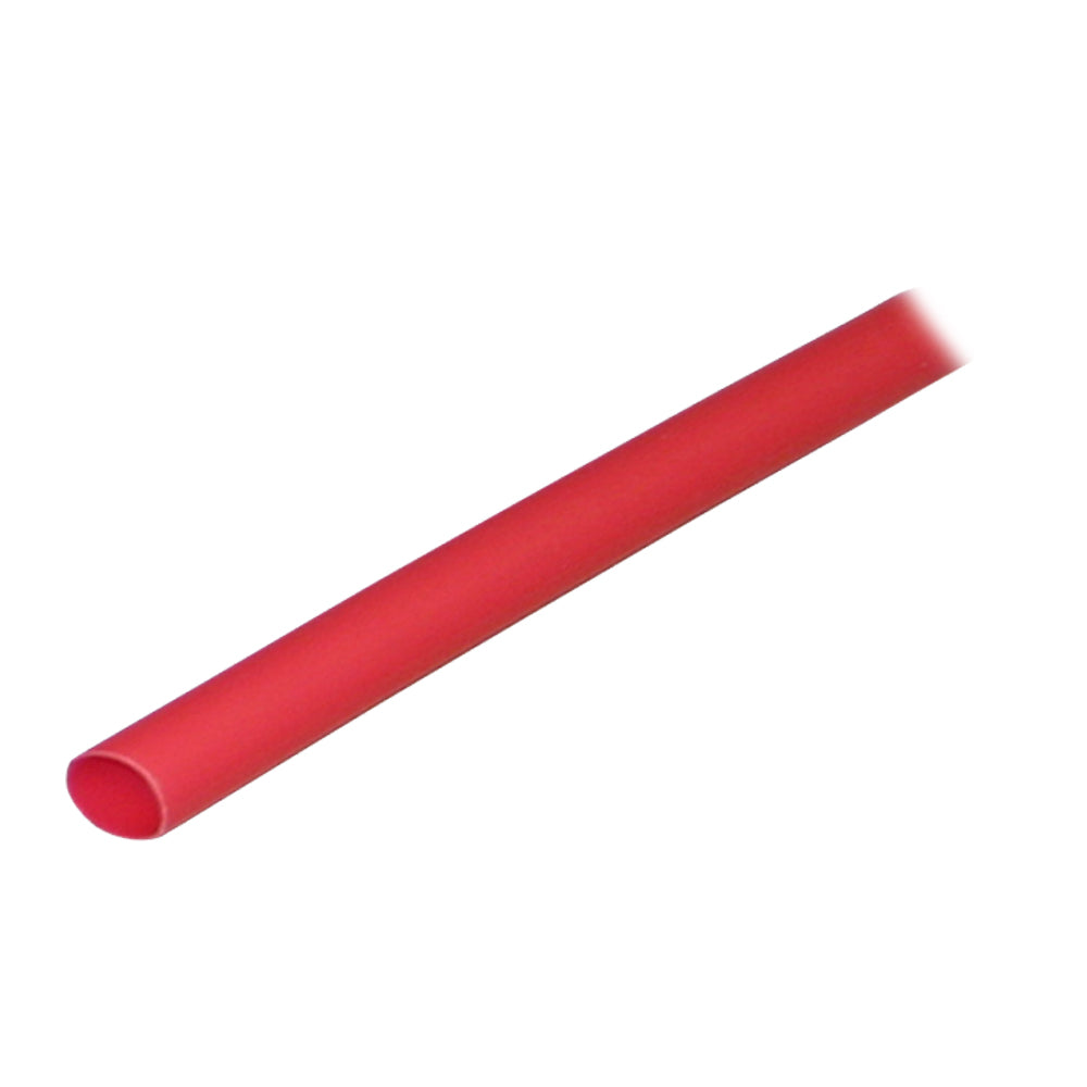 Red Ancor adhesive-lined heat shrink tubing, 1/4 inch diameter, 48 inches long, used for wire management and insulation.