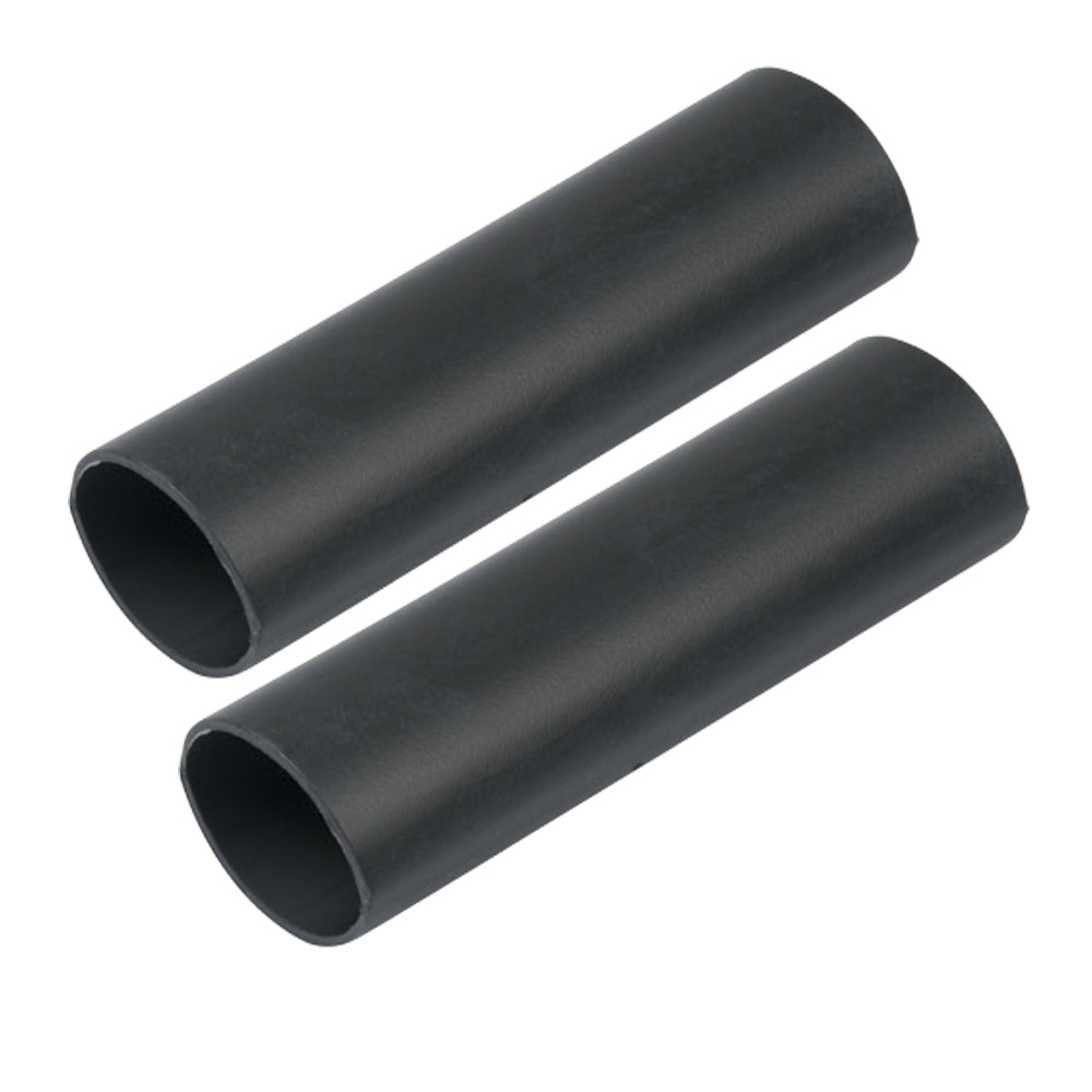 Ancor Heavy Wall Heat Shrink Tubing in black, 1-inch x 12-inch, 2-pack, used for wire management and insulation.