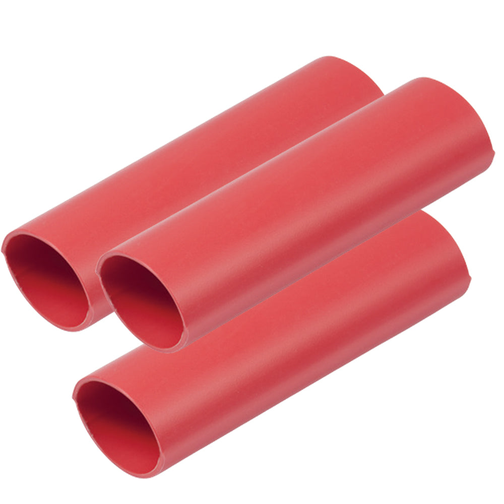 Ancor Heavy Wall Red Heat Shrink Tubing, 3/4 inch by 12 inches, 3-pack for wire management and insulation.