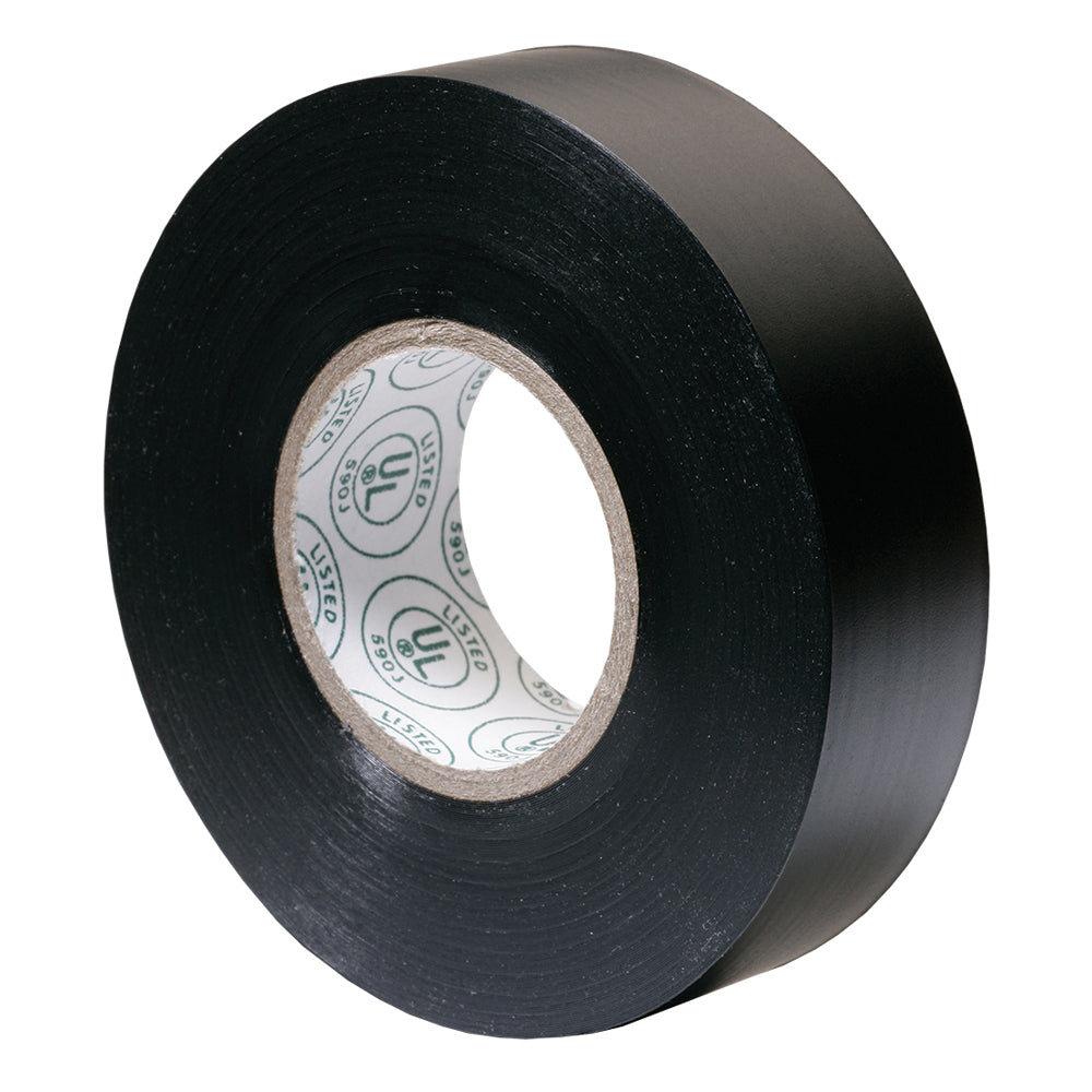 Ancor Premium Electrical Tape in black, 3/4 inch by 66 feet, used for wire management and electrical insulation.