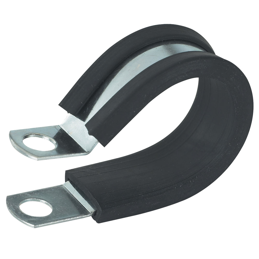 Ancor stainless steel cushion clamp, 3-inch size, used for wire management, shown in a 10-pack for secure cable fastening.