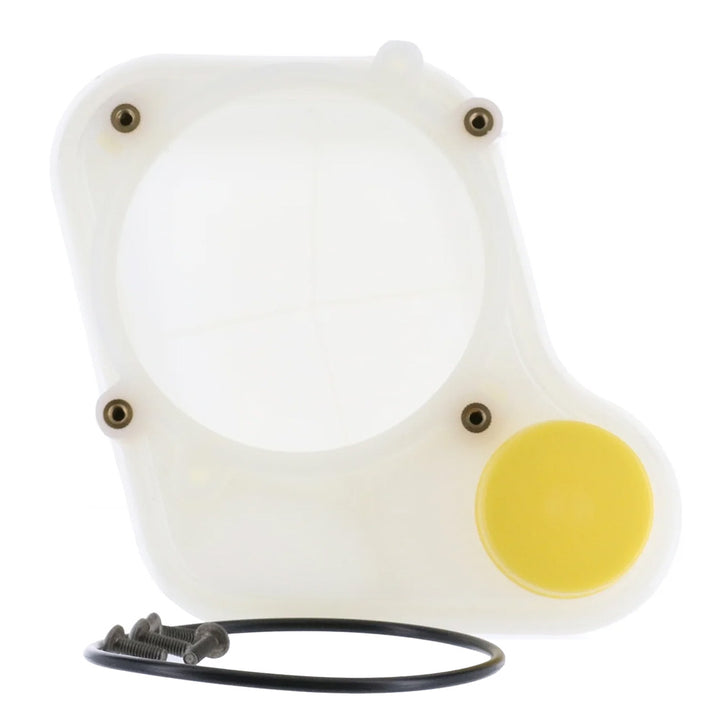 ARCO Marine Mercruiser tilt trim reservoir kit with 4 screw mount for boat accessories, showing the reservoir and mounting components.