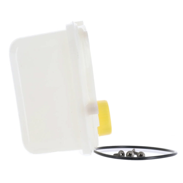 ARCO Marine Mercruiser tilt trim reservoir kit with 4 screw mount, marine boat accessories, metal and rubber components visible.