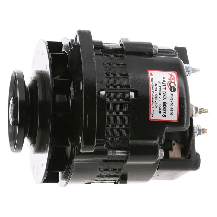 Alternateur universel de remplacement ARCO Marine Premium avec poulie à gorge simple - 12 V 55 A