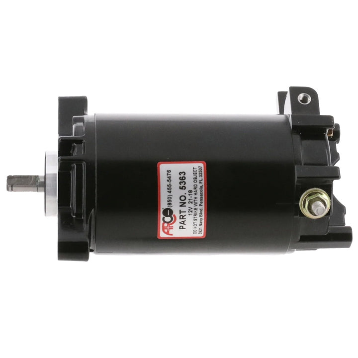 ARCO Marine Johnson/Evinrude outboard starter for late model engines, durable marine starter with electrical components.