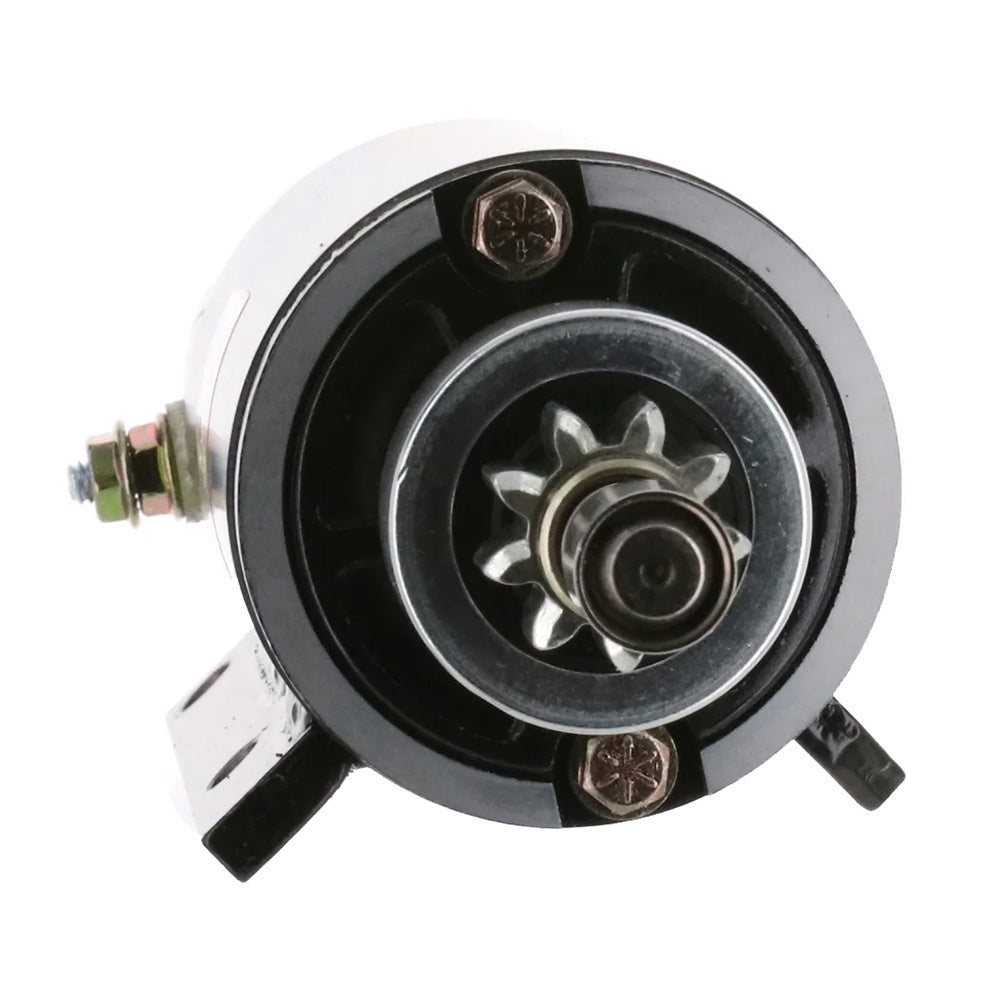 ARCO Marine outboard starter for Evinrude 40-90 HP E-TEC models, showing the replacement starter with electrical components.