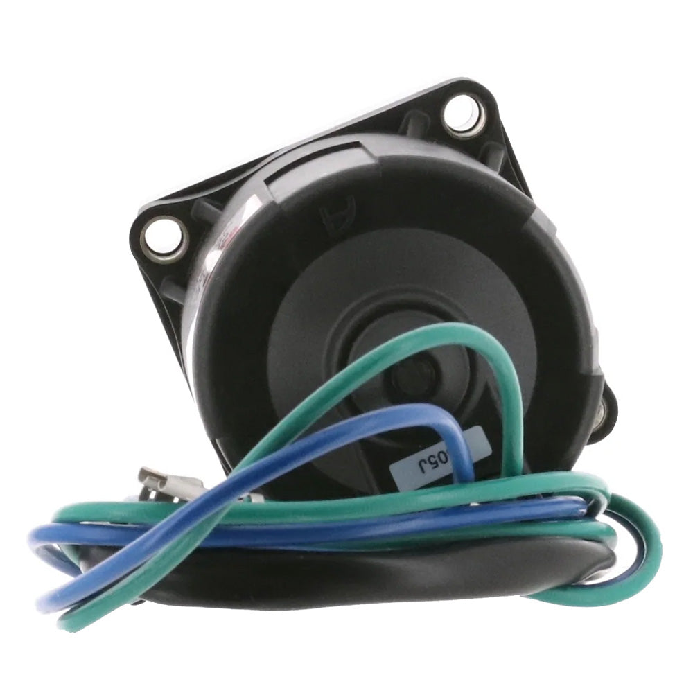 ARCO Marine Johnson/Evinrude tilt trim motor with 2-wire connection, 4-bolt mounting, flat blade shaft for marine outboard boats.