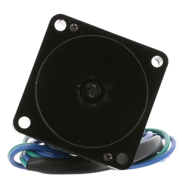 ARCO Marine Johnson/Evinrude tilt trim motor with 2-wire, 4-bolt mounting, flat blade shaft for marine outboard engines.