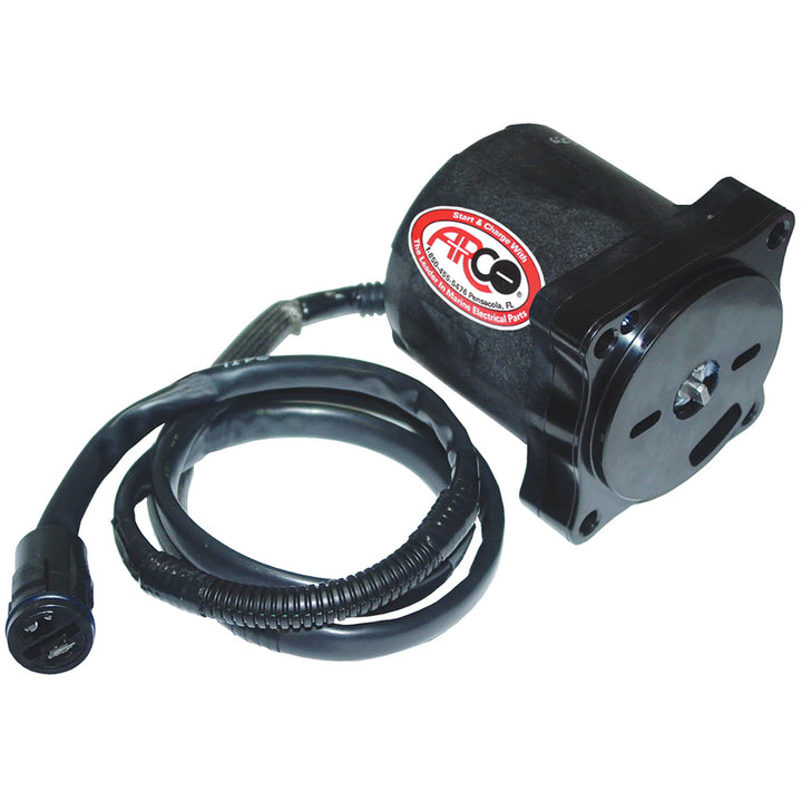 ARCO Marine outboard tilt trim motor for Honda and Suzuki with 4-bolt mount, used for marine boat engine tilt and trim adjustment.