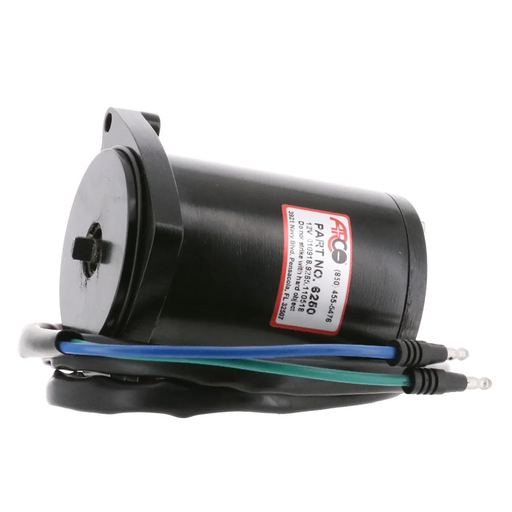 ARCO Marine replacement outboard tilt trim motor for Mercury late model, 2-wire tilt trim motor for marine engines.