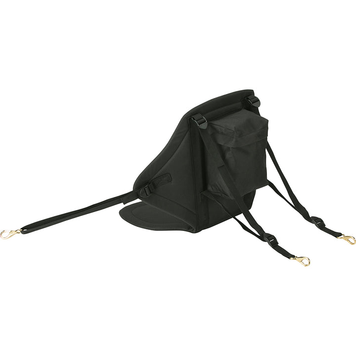 Attwood Marine foldable sit-on-top kayak seat with clip-on design, providing comfortable seating for kayaking adventures.