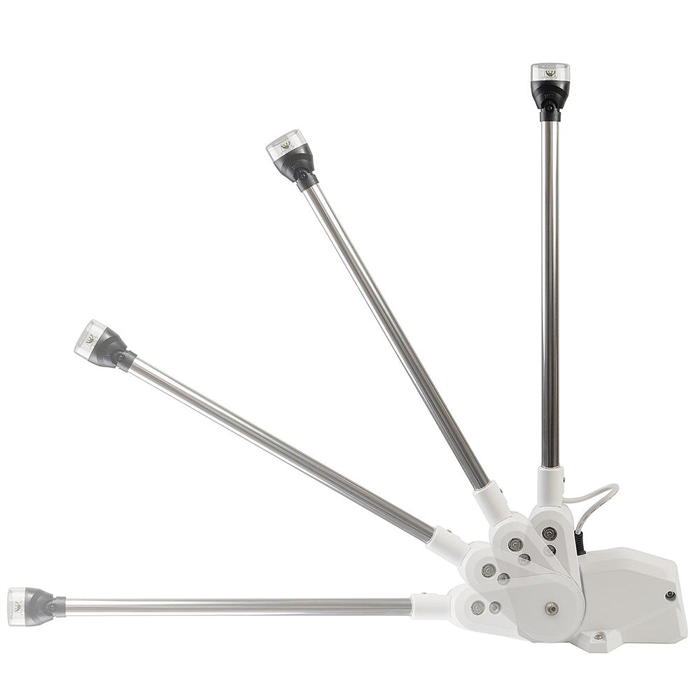 Attwood Marine PowerBase Light automated light mount accessory for boats, featuring a compact, durable design with adjustable mounting options.