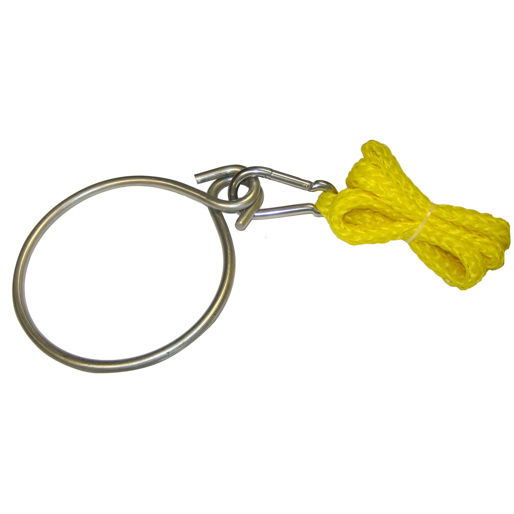 Attwood Marine anchor ring with sturdy rope for boat anchoring, part of Attwood Marine anchoring accessories.