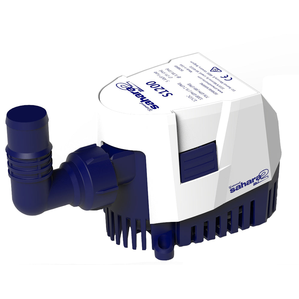 Attwood Sahara MK2 S1200 bilge pump, 1200 GPH, 12V automatic marine bilge pump with sturdy construction and reliable operation