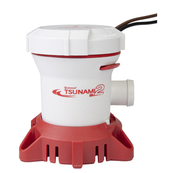 Attwood Marine Tsunami MK2 manual bilge pump, T500 model, 12V, 500 GPH capacity, designed for boat bilge water removal.
