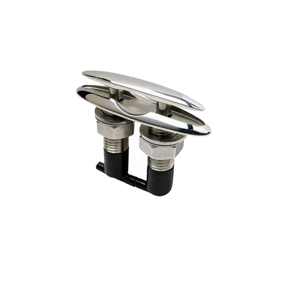 Attwood Marine stainless steel 6-inch Neat Cleat for boats, featuring a sleek design and durable construction.