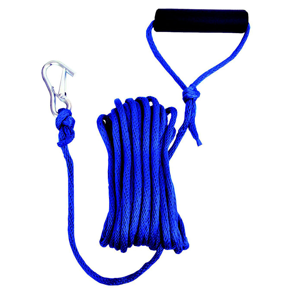 Attwood Marine Launch Line 5/16 inch by 30 feet for docking, made of durable marine rope with a secure loop end
