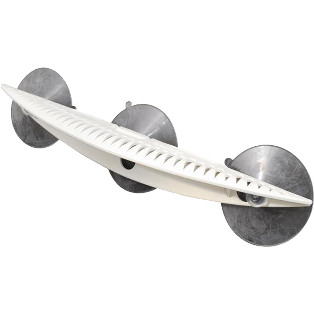 Attwood Marine fishing accessories lure rack with multiple hooks for organizing fishing lures and tackle.