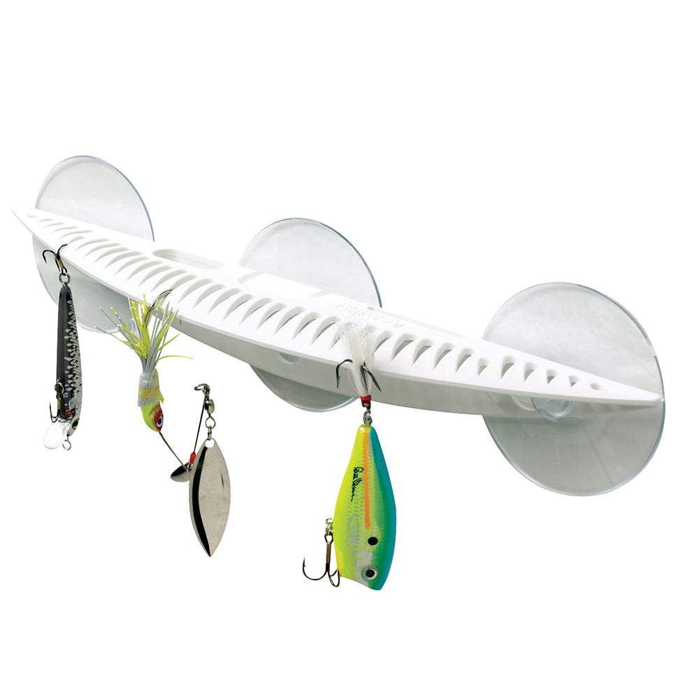 Attwood Marine fishing accessories lure rack with multiple compartments for organized fishing lures and tackle storage