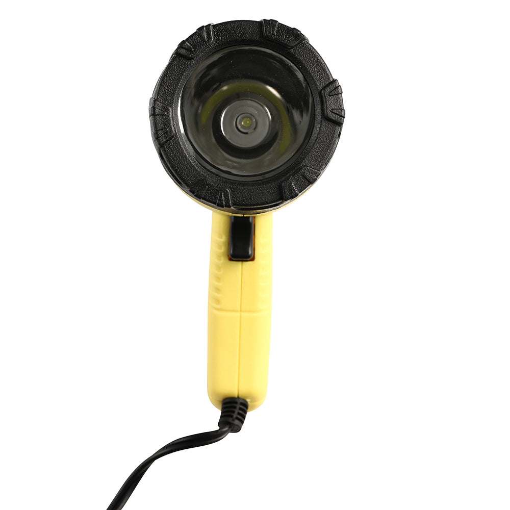 Attwood Marine handheld spotlight with 400 lumens brightness, 12V flashlight for boating and outdoor use.
