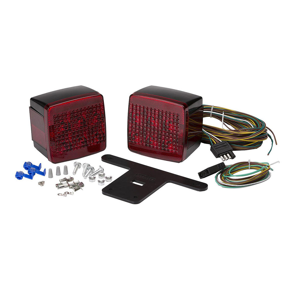 Attwood Marine Submersible LED Trailer Light Kit with wiring and mounting components for boat trailers.