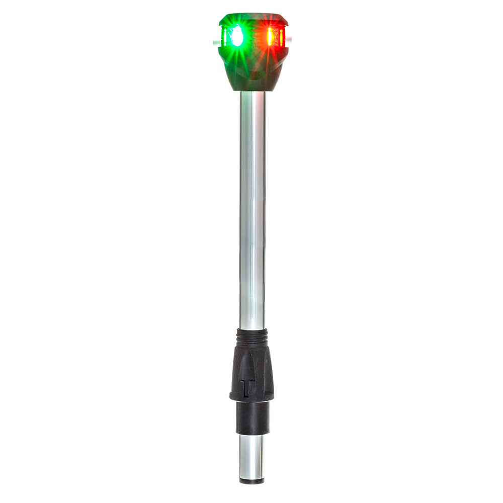 Attwood Marine LightArmor bi-color navigation pole light with task light, 10-inch straight design for boat navigation and safety.