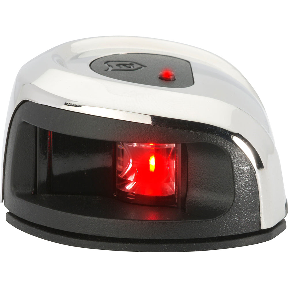 Attwood LightArmor stainless steel port navigation light with red lens, deck mount, for 2 nautical miles visibility on boats