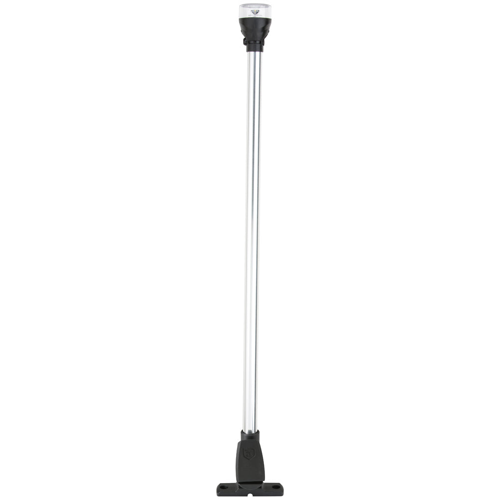 Attwood Marine LightArmor fold-down 12-inch all-around navigation light with 2 nautical mile visibility and cam-lock base.