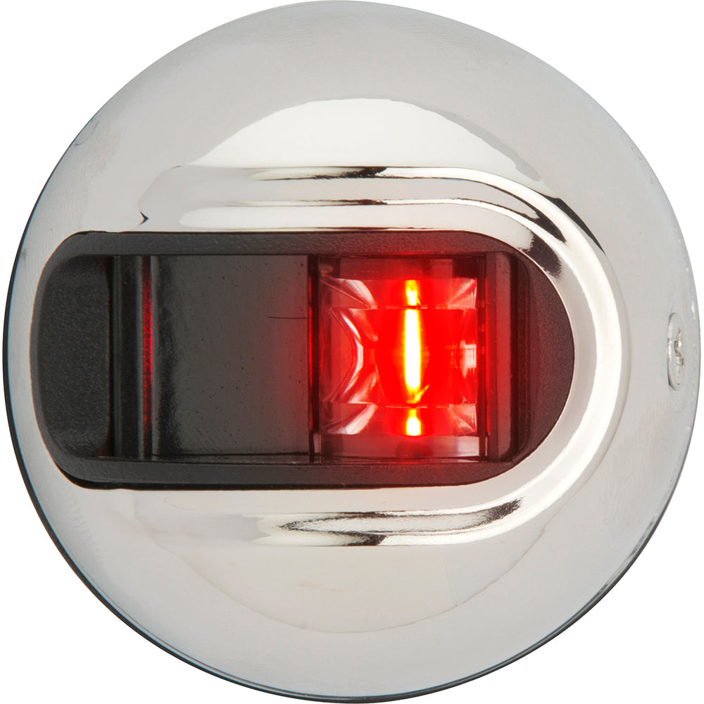 Attwood Marine LightArmor vertical surface mount navigation light for port side, red stainless steel, 2 nautical miles visibility