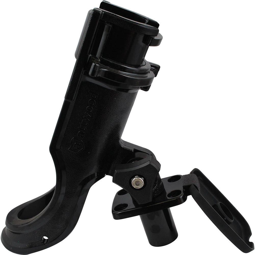 Attwood Marine heavy-duty adjustable rod holder with flush mount, designed for secure fishing rod storage on boats
