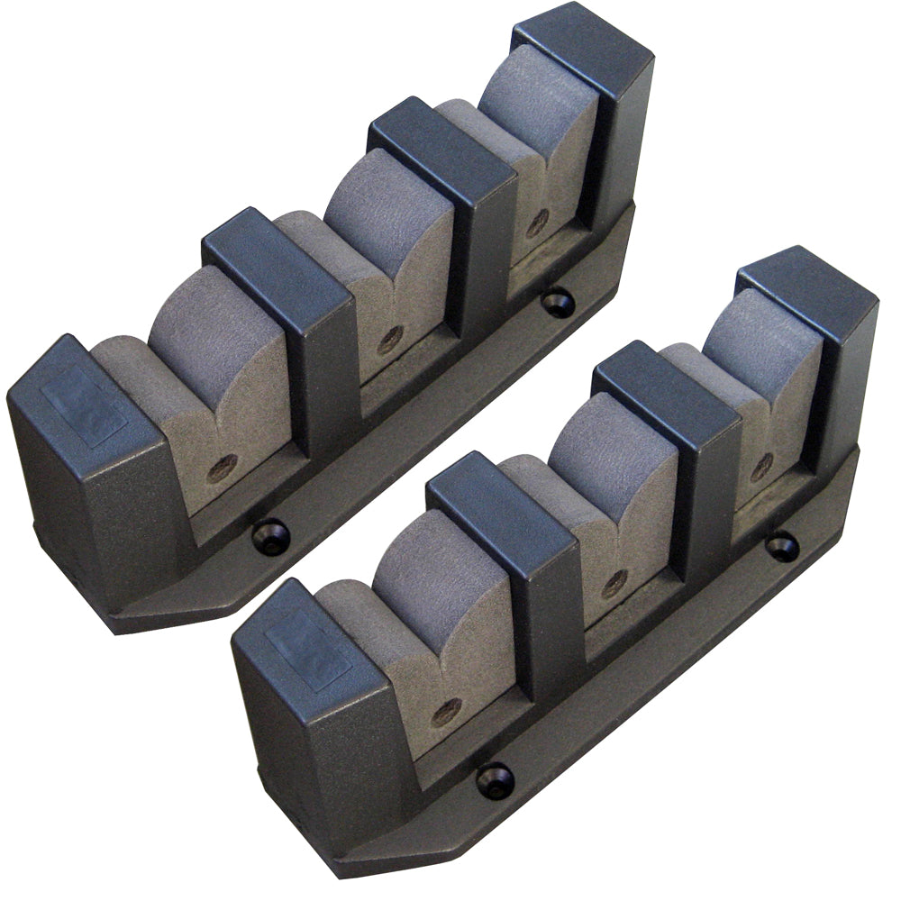 Attwood Marine rod and reel storage holder with multiple compartments for organizing fishing rods and reels.