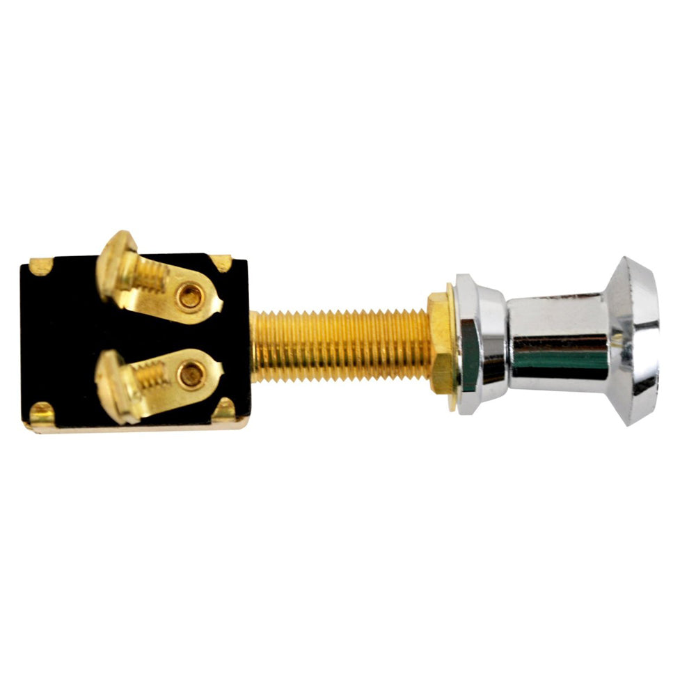 Attwood Marine push-pull switch with two positions for on/off control, designed for marine electrical systems.