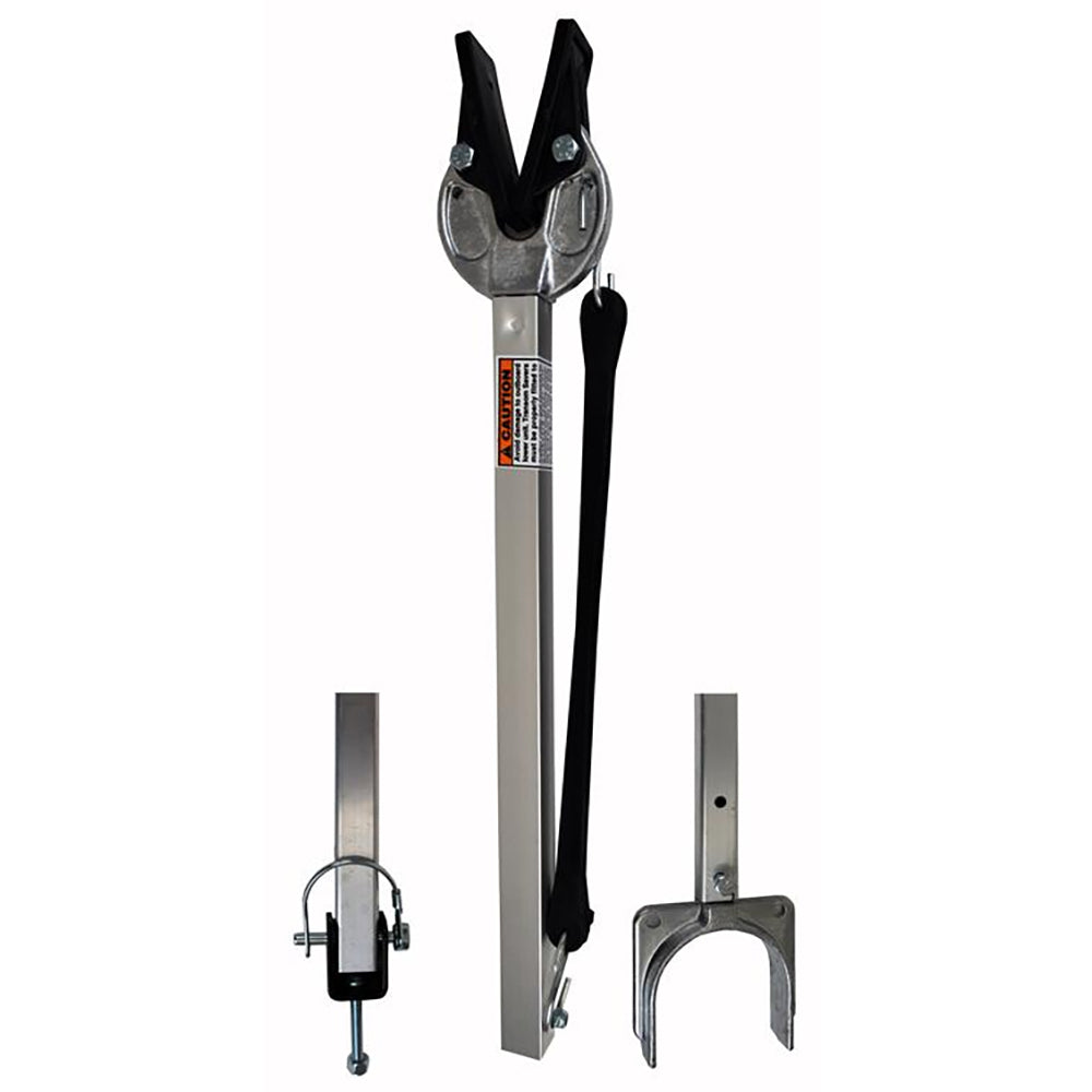 Attwood Marine adjustable transom saver with composite roller and bolt for boat trailer protection and secure tie-downs.