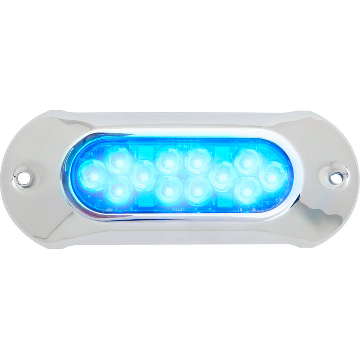 Attwood Marine Light Armor underwater LED light with 12 blue LEDs, designed for marine underwater lighting applications.