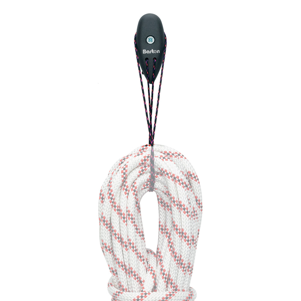 Pair of grey Barton Marine Line Tamer accessories for boat lines, designed to secure and manage ropes effectively.