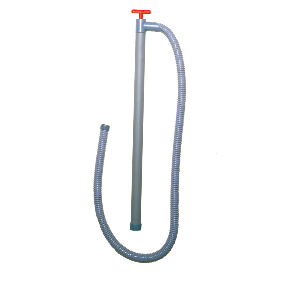 Beckson Marine Thirsty-Mate bilge pump with 36-inch pump and 72-inch flexible reinforced hose for marine bilge pumping.
